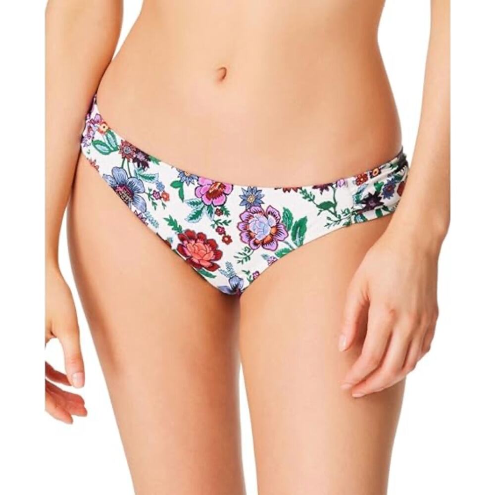 2/$15 NWT Jessica Simpson Floral Hipster Swim Bikini Bottoms Shirred Side Size S